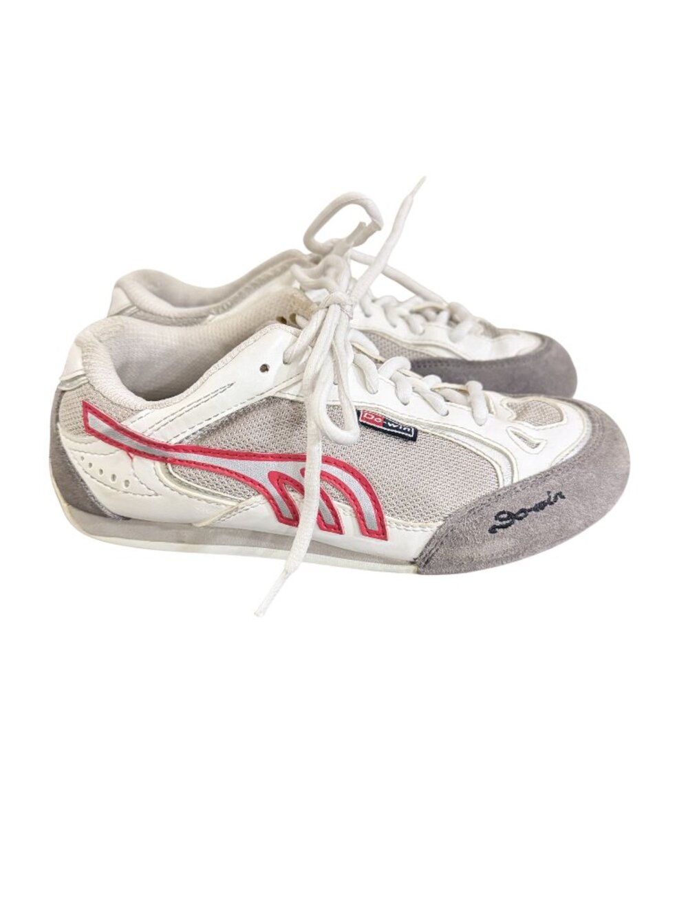 Do-Win Women’s‎ Track Sprint Racing Shoes White Gray Pink US 4 EU 36 Lace Up